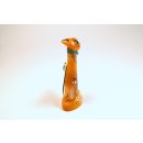 Selenit Katze Figur 11,5cm hoch orangenfarben Sammlerst&uuml;ck Edelstein